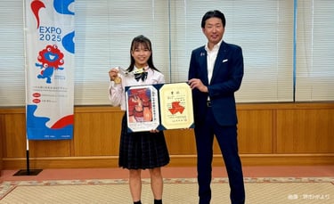 三木姫愛選手が堺市長に全国大会優勝を報告｜堺市のニュースならサカイタイムズ