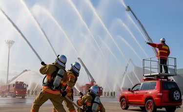 消防出初式の一斉放水のイメージ画像|堺市のイベント情報ならサカイタイムズ