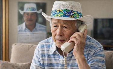 特殊詐欺の電話を受ける高齢者のイメージ画像｜堺市のニュースならサカイタイムズ