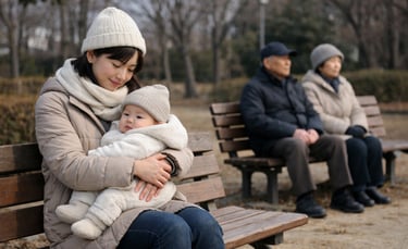 堺市の出生数減少をイメージした親子と高齢世代の風景｜堺市のニュースならサカイタイムズ