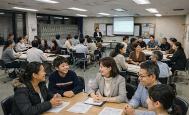 外国にルーツを持つこどもに関わっている人とグループで話し合っているイメージ画像｜堺市のイベント情報ならサカイタイムズ