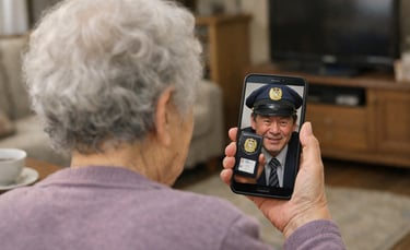 特殊詐欺の電話を受ける高齢者のイメージ画像｜堺市のニュースならサカイタイムズ