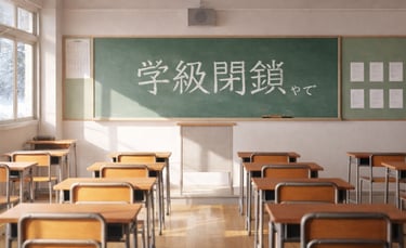 学級閉鎖を伝える小学校教室のイメージ画像｜堺市のニュースならサカイタイムズ
