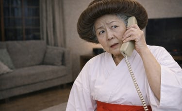 特殊詐欺犯からの電話を受ける高齢者のイメージ画像｜堺市のニュースならサカイタイムズ