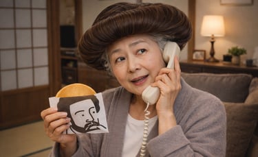 高齢女性が電話中に特殊詐欺犯が訪問してきたイメージ画像｜堺市のニュースならサカイタイムズ