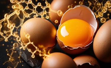 Uova con tuorlo dorato e nutrienti essenziali