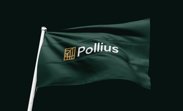 a flag with the word polius on it