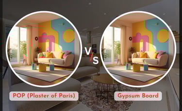 POP (Plaster of Paris) VS Gypsum Board