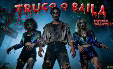canción TRUCO O BAILA, disco, dance, halloween, terror.