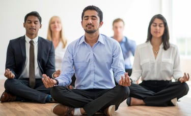 Meditation session at the office