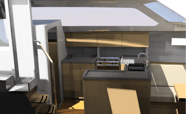 M44 Transat sail yacht design interior