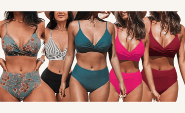 amazon.it cupshe women's high waisted two piece for decent sexy moms