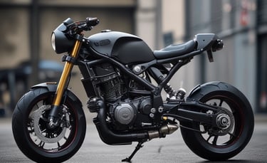 Car modification accessories displayed in a stylish garage setting