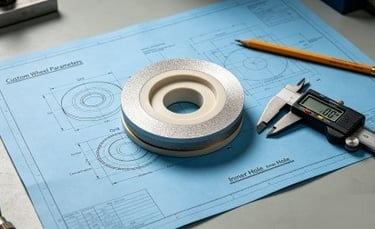 Custom vitrified diamond wheel drawing size grit concentration parameter