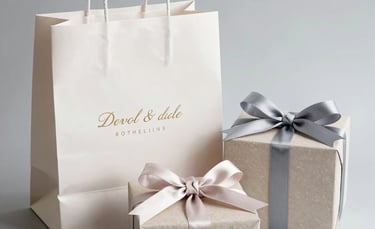 A rustic gift basket filled with artisanal jams, candles, and greenery wrapped in burlap.