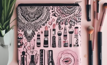 A sleek laptop bag sitting on a modern desk with a laptop and coffee cup