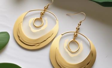 Layered gold necklace set with pendants resting elegantly on a white background
