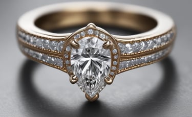 Pair of intricate jhumka earrings with soft gold finish displayed on a clean white surface