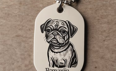 Interactive search bar on a pet size chart interface.