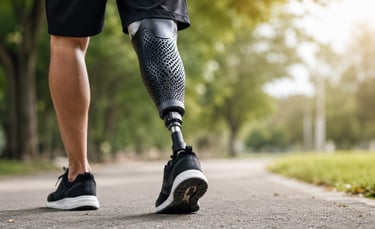 Lightweight 3d printed prosthetic socket improving walking comfort and mobility for amputee user