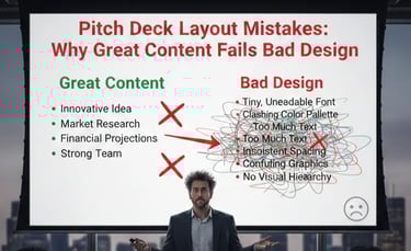 Pitch Deck Layout Mistakes: Why Great Content Fails Bad Design