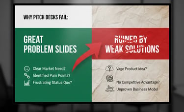 Why Pitch Decks Fail: Great Problem Slides Ruined by Weak Solutions