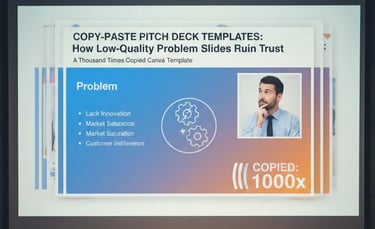 Copy-Paste Pitch Deck Templates: How Cheap Problem Slides Destroy Credibility