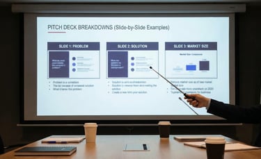 Slide-by-slide pitch deck breakdown presentation