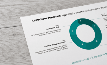 Close-up of a poster with the title - A practical approach