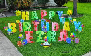 Happy Birthday Yard Displays