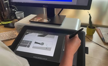 tablette graphique Motion Design Motion graphics · Animation couleurs · Flipper · Atteindre ses obje