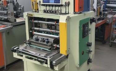 A compact labeling machine applying labels smoothly on bottles.