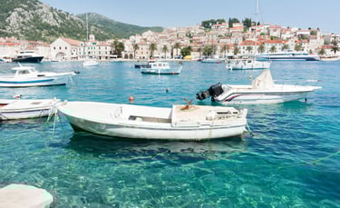 vista da cidade de Hvar na croácia