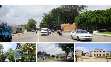 Destaques na Independence Avenue, Colombo, Sri Lanka.