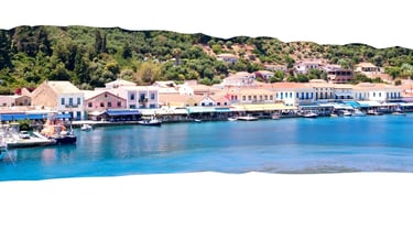 Foto da cidade de Katakolon, Grécia vista do navio.
