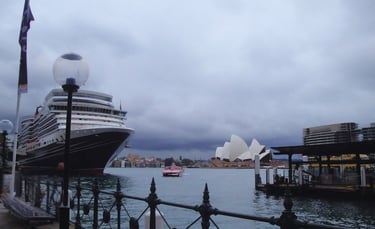 navio de cruzeiro em sydney opera house