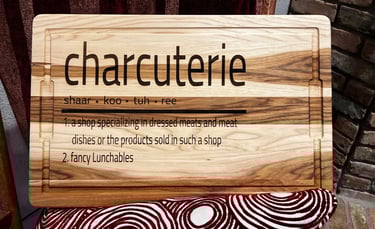 hickory charcuterie engraved