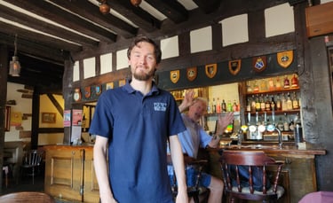 Tristan and Keith at "The Duke" in Southampton, England
