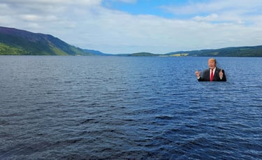The Pirate spots the Monster on Loch Ness!