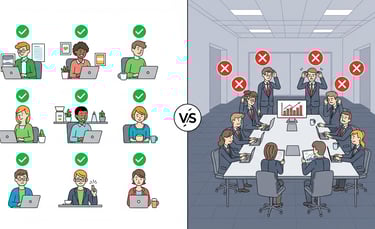 Split graphic comparing ideal Emergent users (solo entrepreneurs, indie makers) vs enterprise teams.
