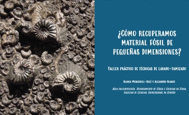 First slide of the presentation: "How are fossil remains recovered?". CC BY-NC-ND 4.0 Moncunill-Sole