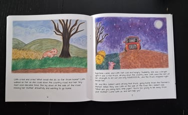 Sample page of inside of the book