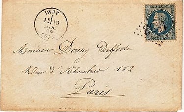 Losange Gros Chiffres 1853 et type 16.