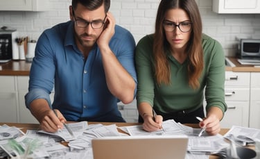 A brick building surrounded by lush greenery and vibrant flowers. The entrance is adorned with a sign reading 'Munro & Crawford, Barristers & Solicitors' and 'Notaries Public'. The address '5670 Yew Street' is displayed on a separate sign. There is a variety of foliage, including a large tree and shrubs with red and yellow flowers. A person is seated on a bench near the entrance, partially obscured by the plants.