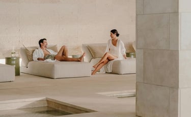 Guests relaxing in a luxury hotel spa thermal area — hotel spa operational turnaround and revenue re