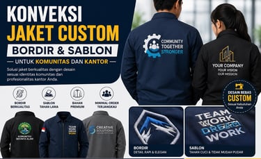 Mau bikin jaket angkatan, kelas, atau komunitas motor yang kerennya gak pake tanggung?