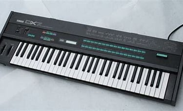 Yamaha DX7: 6 operator digital FM synthesizer.