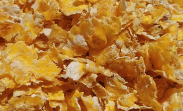a bowl of cereal flakess with a lot of cereal
