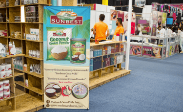 a display of a variety of products in a store