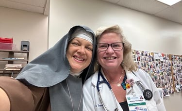 APRN and Franciscan Daughter of Mary pose for a picture